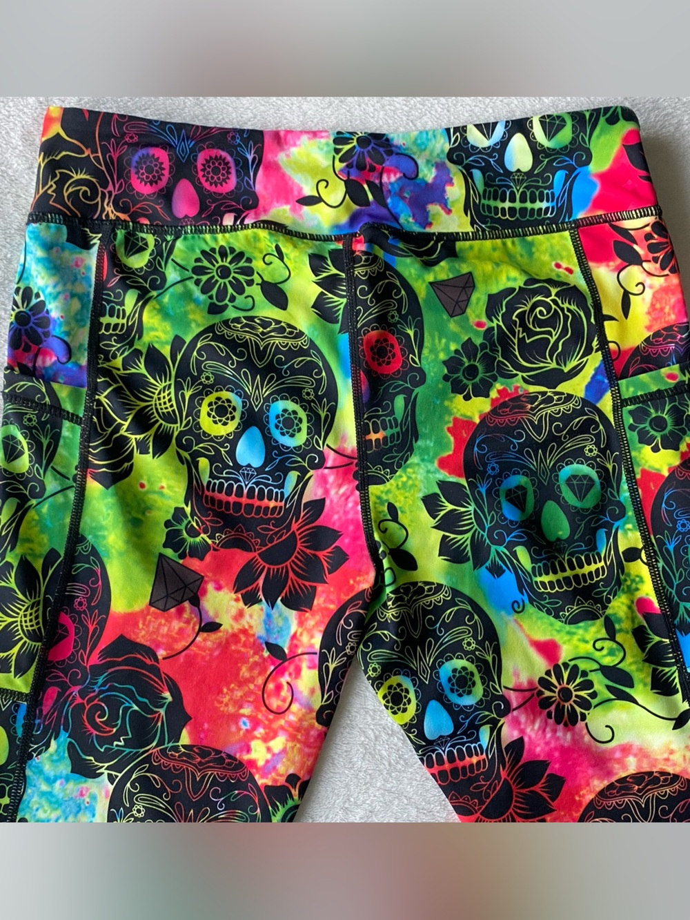 Constantly Varied Gear TIE DYE SKULL LEGGINGS Medium - Picture 8 of 16